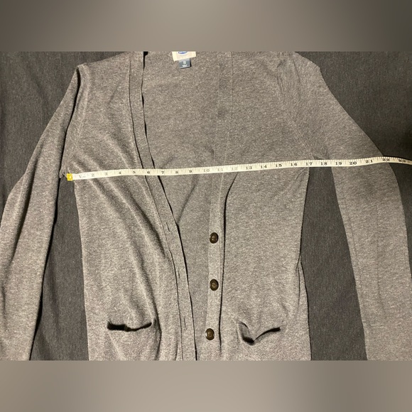 Gray Cotton Cardigan - Picture 3 of 4